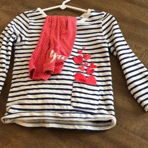 Long sleeve shirt with pants.